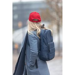 Vue Casquette 5 panneaux en coton recyclé 190gr IMPACT de couleur rouge| Krokrodeal