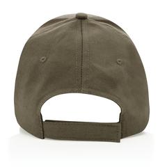Vue Casquette 5 panneaux en coton recyclé 190gr IMPACT de couleur vert| Krokrodeal