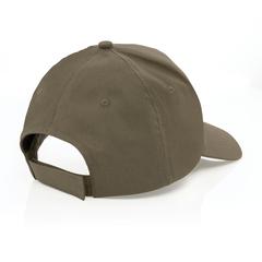 Vue Casquette 5 panneaux en coton recyclé 190gr IMPACT de couleur vert| Krokrodeal