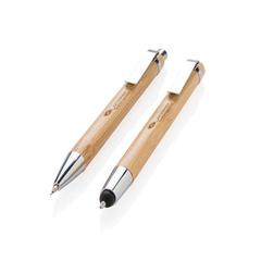 Vue Set stylos en bambou de couleur marron| Krokrodeal