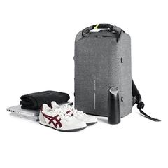 Vue Sac à dos antivol et anti-lacération Urban de couleur gris| Krokrodeal