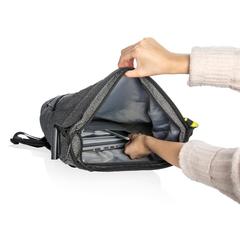 Vue Sac à dos antivol et anti-lacération Urban de couleur gris| Krokrodeal