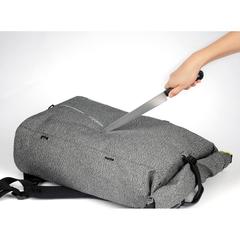 Vue Sac à dos antivol et anti-lacération Urban de couleur gris| Krokrodeal