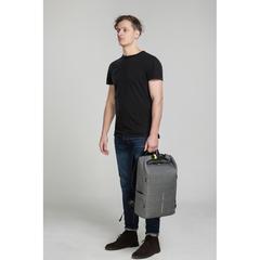 Vue Sac à dos antivol et anti-lacération Urban de couleur gris| Krokrodeal