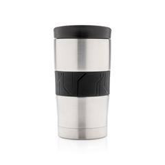 Vue Mug double paroi en acier de couleur gris| Krokrodeal