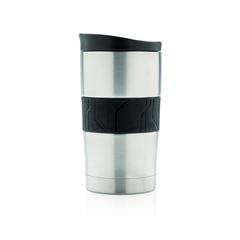 Vue Mug double paroi en acier de couleur gris| Krokrodeal