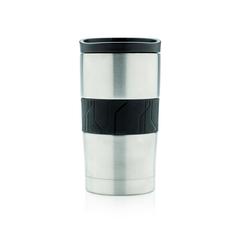 Vue Mug double paroi en acier de couleur gris| Krokrodeal