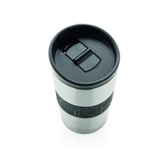 Vue Mug double paroi en acier de couleur gris| Krokrodeal