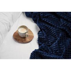 Vue VINGA Couverture en rPET GRS Branson de couleur bleu| Krokrodeal