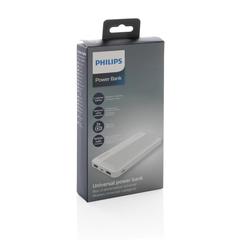 Vue Batterie de Secours Philips Ultra Fine 10,000mAh de couleur blanc| Krokrodeal