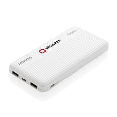 Vue Batterie de Secours Philips Ultra Fine 10,000mAh de couleur blanc| Krokrodeal