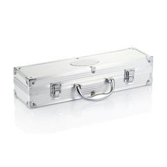 Vue Set de 3 pcs pour barbecue en coffret aluminium de couleur gris| Krokrodeal
