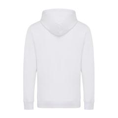 Vue Sweater à capuche léger en coton recyclé Iqoniq Rila de couleur blanc| Krokrodeal