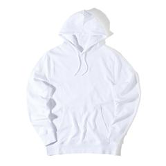 Vue Sweater à capuche léger en coton recyclé Iqoniq Rila de couleur blanc| Krokrodeal
