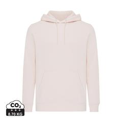Vue Sweater à capuche léger en coton recyclé Iqoniq Rila de couleur rose| Krokrodeal