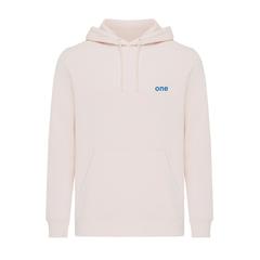 Vue Sweater à capuche léger en coton recyclé Iqoniq Rila de couleur rose| Krokrodeal