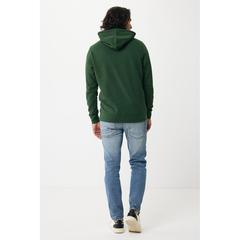 Vue Sweater à capuche léger en coton recyclé Iqoniq Rila de couleur vert| Krokrodeal