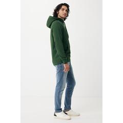 Vue Sweater à capuche léger en coton recyclé Iqoniq Rila de couleur vert| Krokrodeal