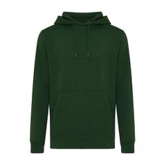 Vue Sweater à capuche léger en coton recyclé Iqoniq Rila de couleur vert| Krokrodeal