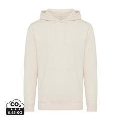 Vue Sweater à capuche léger en coton recyclé Iqoniq Rila de couleur beige| Krokrodeal