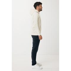 Vue Sweater à capuche léger en coton recyclé Iqoniq Rila de couleur beige| Krokrodeal