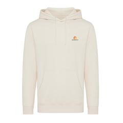 Vue Sweater à capuche léger en coton recyclé Iqoniq Rila de couleur beige| Krokrodeal