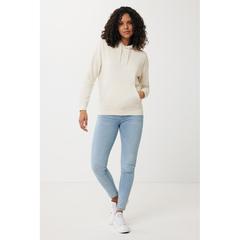 Vue Sweater à capuche léger en coton recyclé Iqoniq Rila de couleur beige| Krokrodeal
