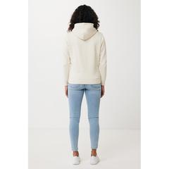 Vue Sweater à capuche léger en coton recyclé Iqoniq Rila de couleur beige| Krokrodeal