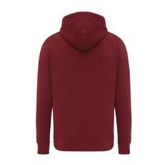 Vue Sweater à capuche léger en coton recyclé Iqoniq Rila de couleur rouge| Krokrodeal