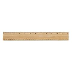 Vue Règle 30cm épaisse et double face en bambou Timberson de couleur marron| Krokrodeal