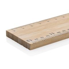 Vue Règle 30cm épaisse et double face en bambou Timberson de couleur marron| Krokrodeal
