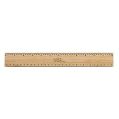 Vue Règle 30cm épaisse et double face en bambou Timberson de couleur marron| Krokrodeal