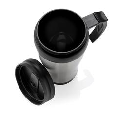 Vue Mug en acier inoxydable de couleur gris| Krokrodeal