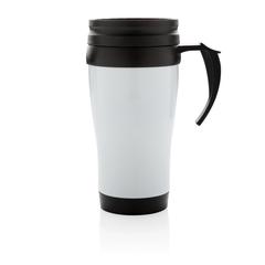 Vue Mug en acier inoxydable de couleur blanc| Krokrodeal