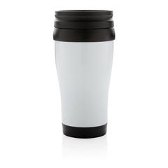Vue Mug en acier inoxydable de couleur blanc| Krokrodeal