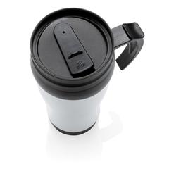 Vue Mug en acier inoxydable de couleur blanc| Krokrodeal