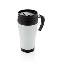 Vue Mug en acier inoxydable de couleur blanc| Krokrodeal