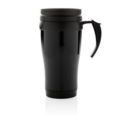 Vue Mug en acier inoxydable de couleur noir| Krokrodeal