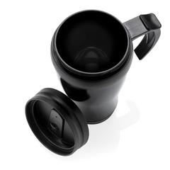 Vue Mug en acier inoxydable de couleur noir| Krokrodeal