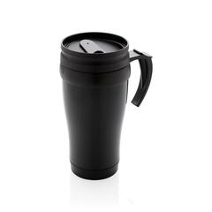 Vue Mug en acier inoxydable de couleur noir| Krokrodeal