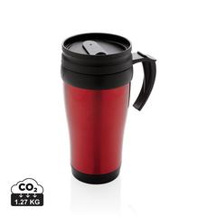 Vue Mug en acier inoxydable de couleur rouge| Krokrodeal