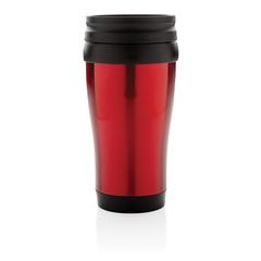 Vue Mug en acier inoxydable de couleur rouge| Krokrodeal