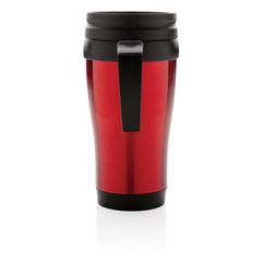 Vue Mug en acier inoxydable de couleur rouge| Krokrodeal