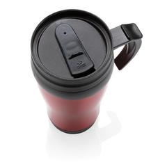 Vue Mug en acier inoxydable de couleur rouge| Krokrodeal