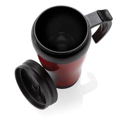 Vue Mug en acier inoxydable de couleur rouge| Krokrodeal