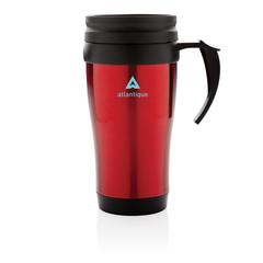 Vue Mug en acier inoxydable de couleur rouge| Krokrodeal