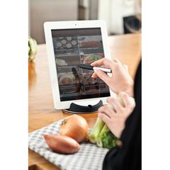 Vue Support à tablette avec stylet Chef de couleur gris| Krokrodeal