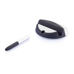 Vue Support à tablette avec stylet Chef de couleur gris| Krokrodeal