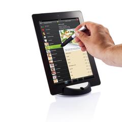 Vue Support à tablette avec stylet Chef de couleur gris| Krokrodeal