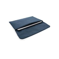 Vue Pochette ordinateur 15.6" à fermeture magnétique de couleur bleu| Krokrodeal
